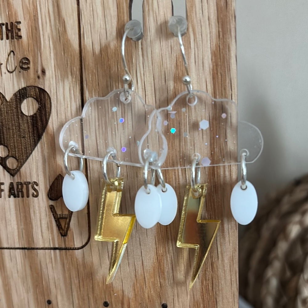 Cloudy rain ⛈️ earrings